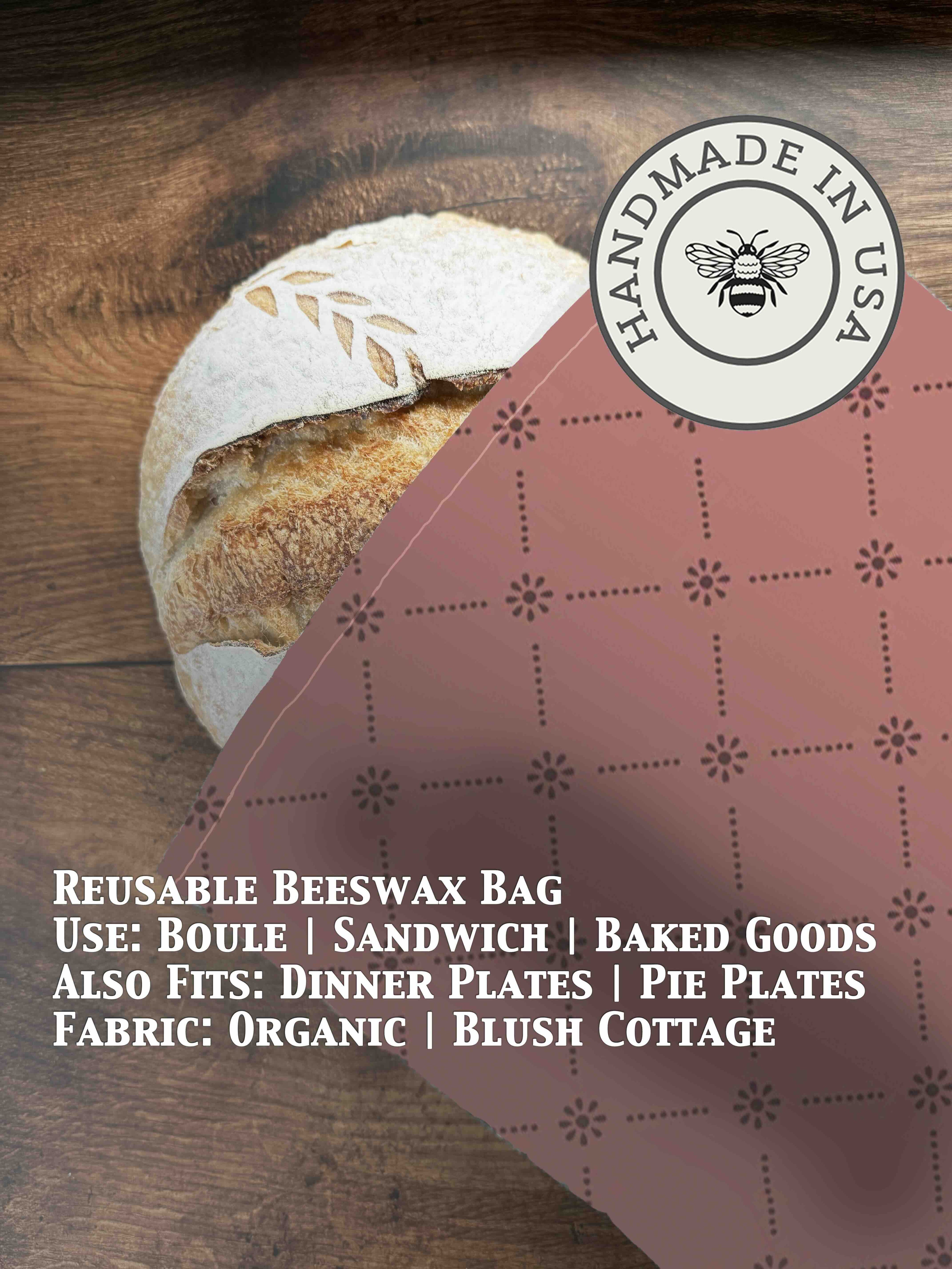 Beeswax Bread Bag | Reusable Cotton Food Storage Bag-zoom-51