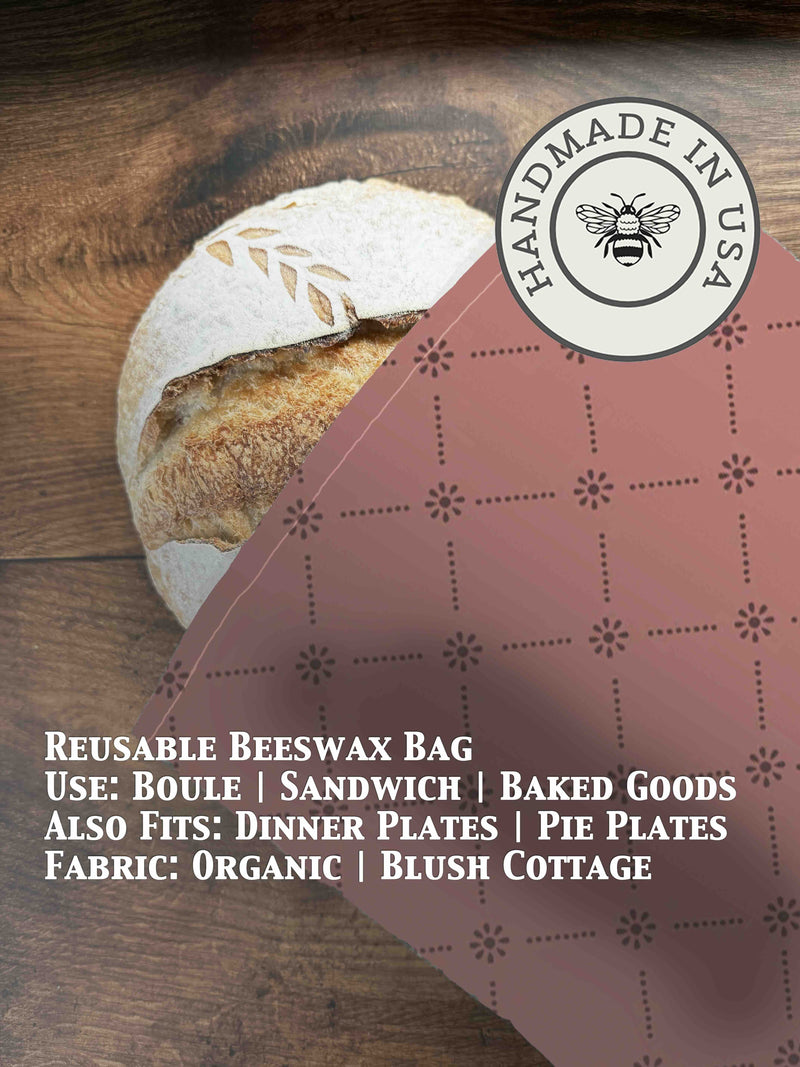 Beeswax Bread Bag | Reusable Cotton Food Storage Bag-zoom-