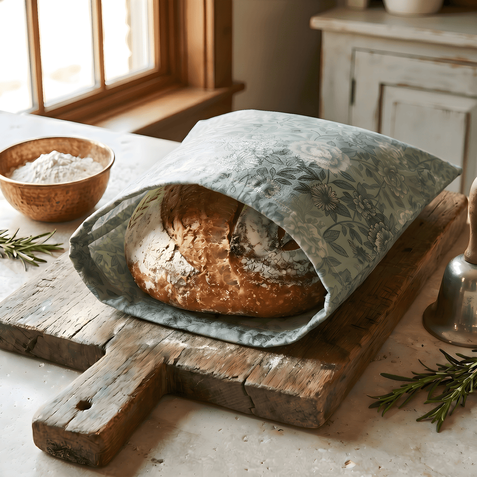 Beeswax Bread Bag | Reusable Cotton Food Storage Bag - Aware House - Five Oaks Farm -
