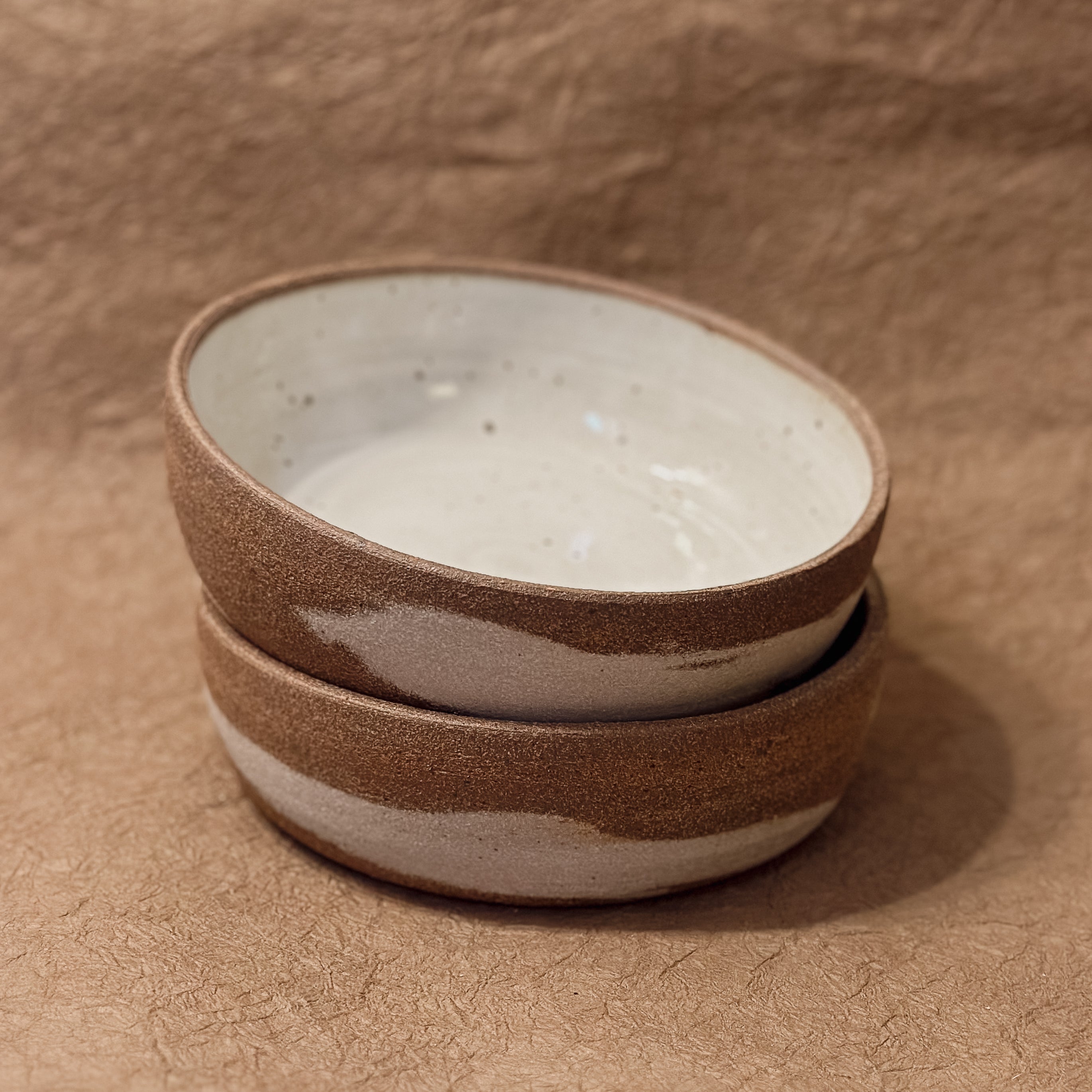 Handmade Marbled Ceramic Coupe Bowl | 7" Stoneware Soup & Serving Bowl