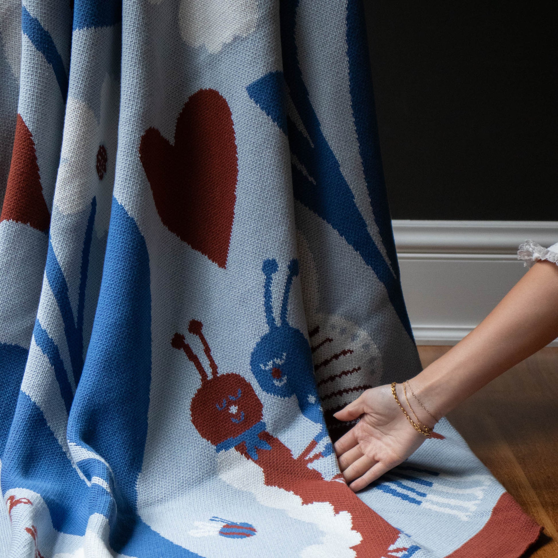 Bugs in Love Throw Blanket-2