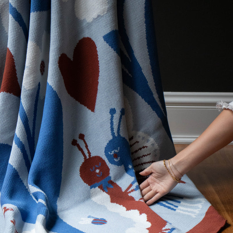 Bugs in Love Throw Blanket-zoom-