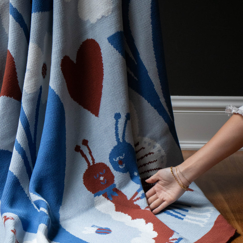 Bugs in Love Throw Blanket