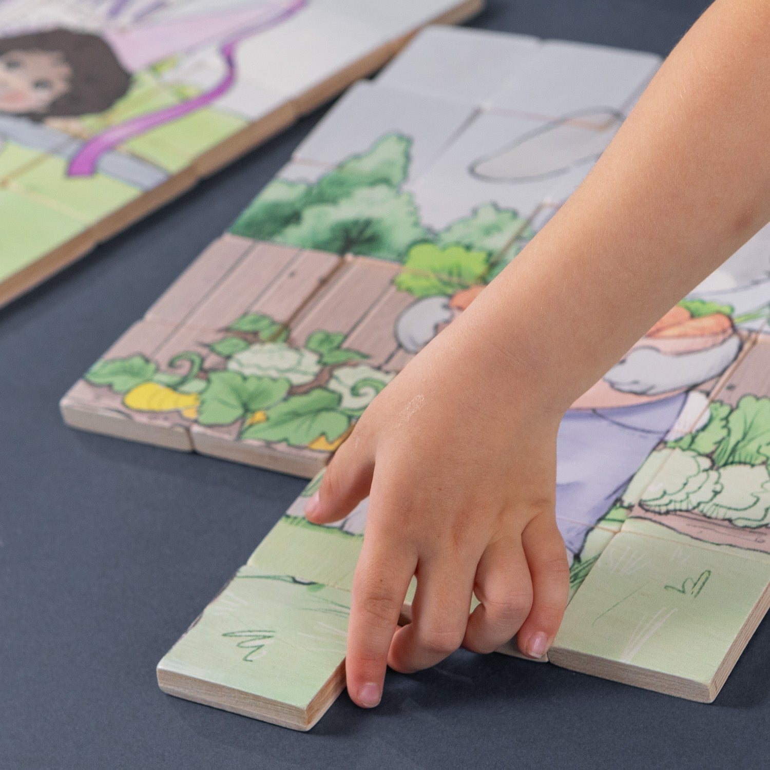 Magic Magnetic Wooden Puzzle with Cotton Bag | Bunny Gardener-4