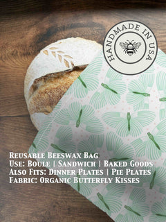 Beeswax Bread Bag | Reusable Cotton Food Storage Bag - Aware House - Five Oaks Farm -