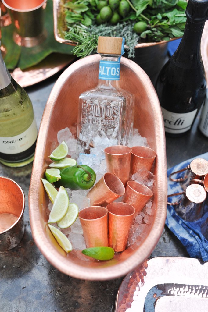 Tequilero Copper Shot Cups
