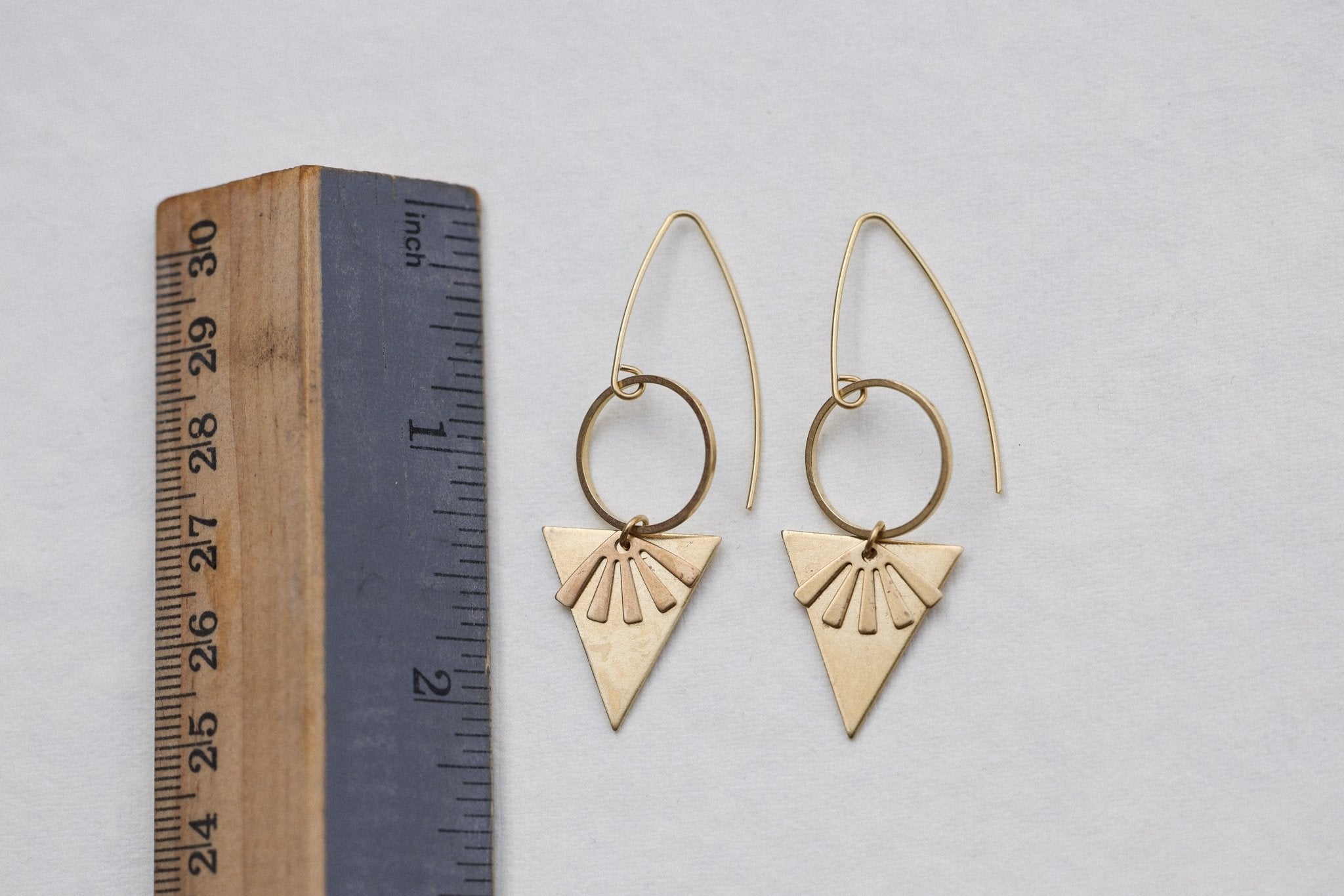 Sun Beam Earrings | Brass - Aware House