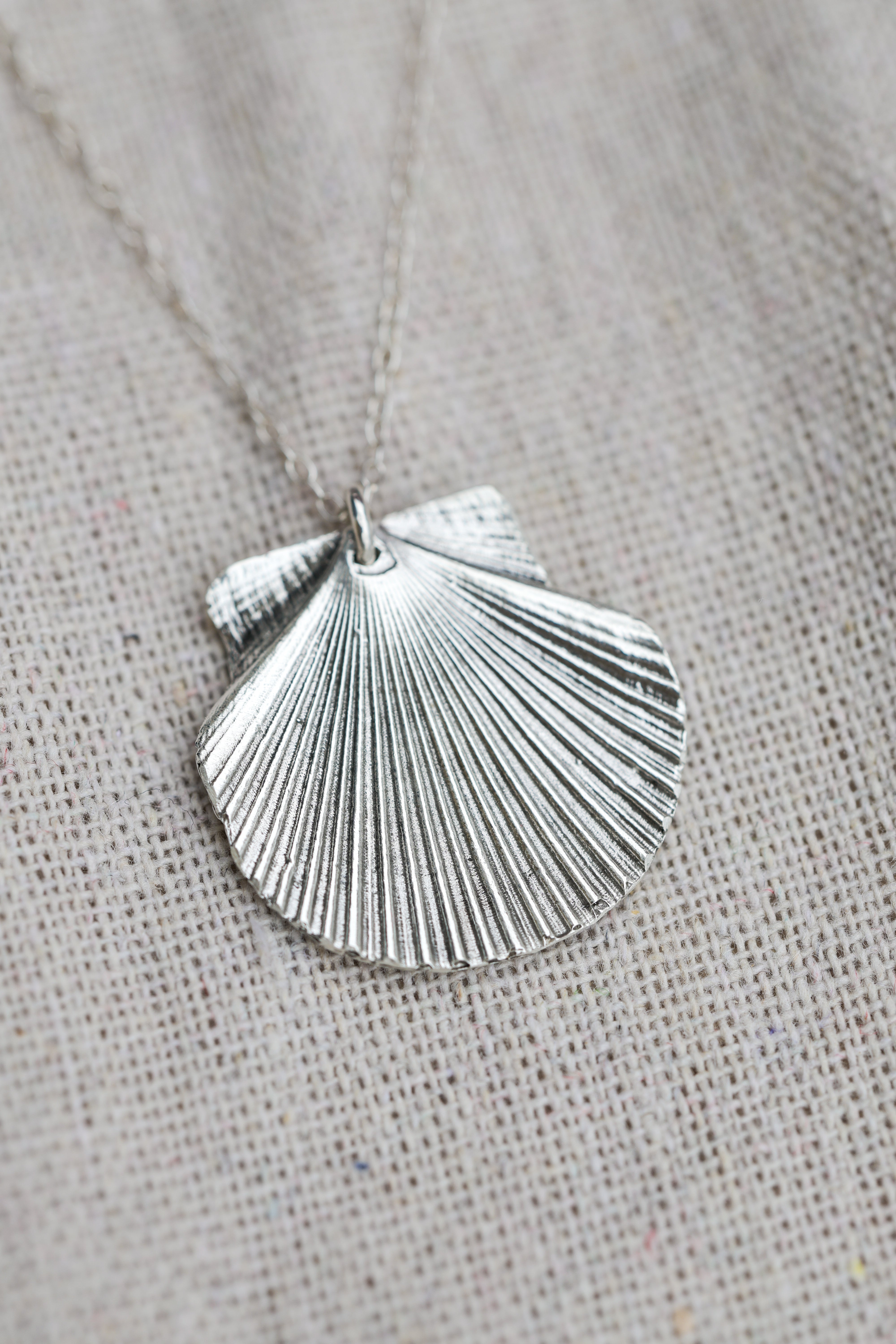 Fan Shell Necklace | Sterling Silver