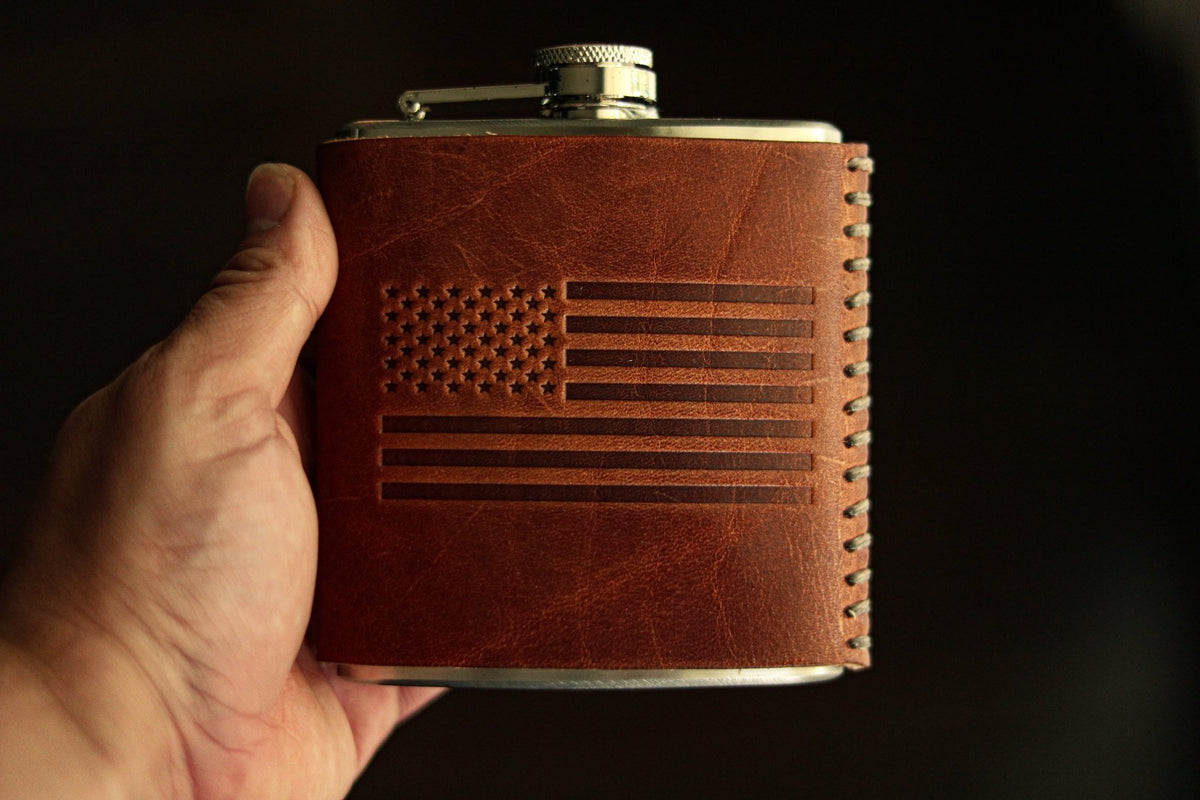 Copperhead Road Flask - Aware House - Bristol Leather Company -