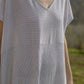 Organic Sile Marine Caftan Dress