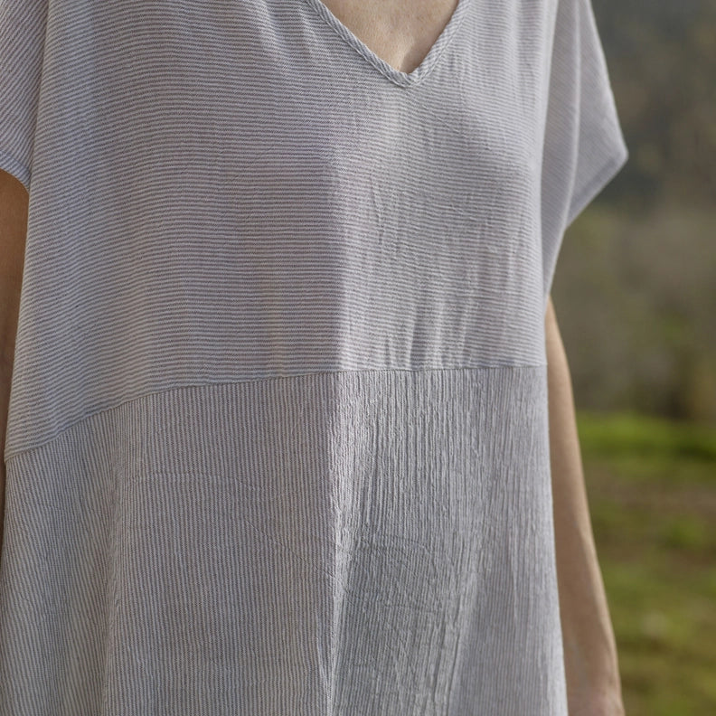 Organic Sile Marine Caftan Dress