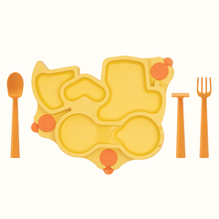 Truck Training Plate and Utensils - Aware House - Constructive Eating -