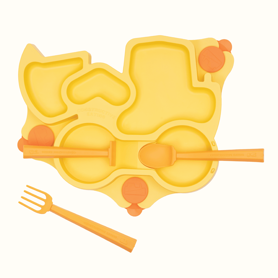 Truck Training Plate and Utensils - Aware House - Constructive Eating -