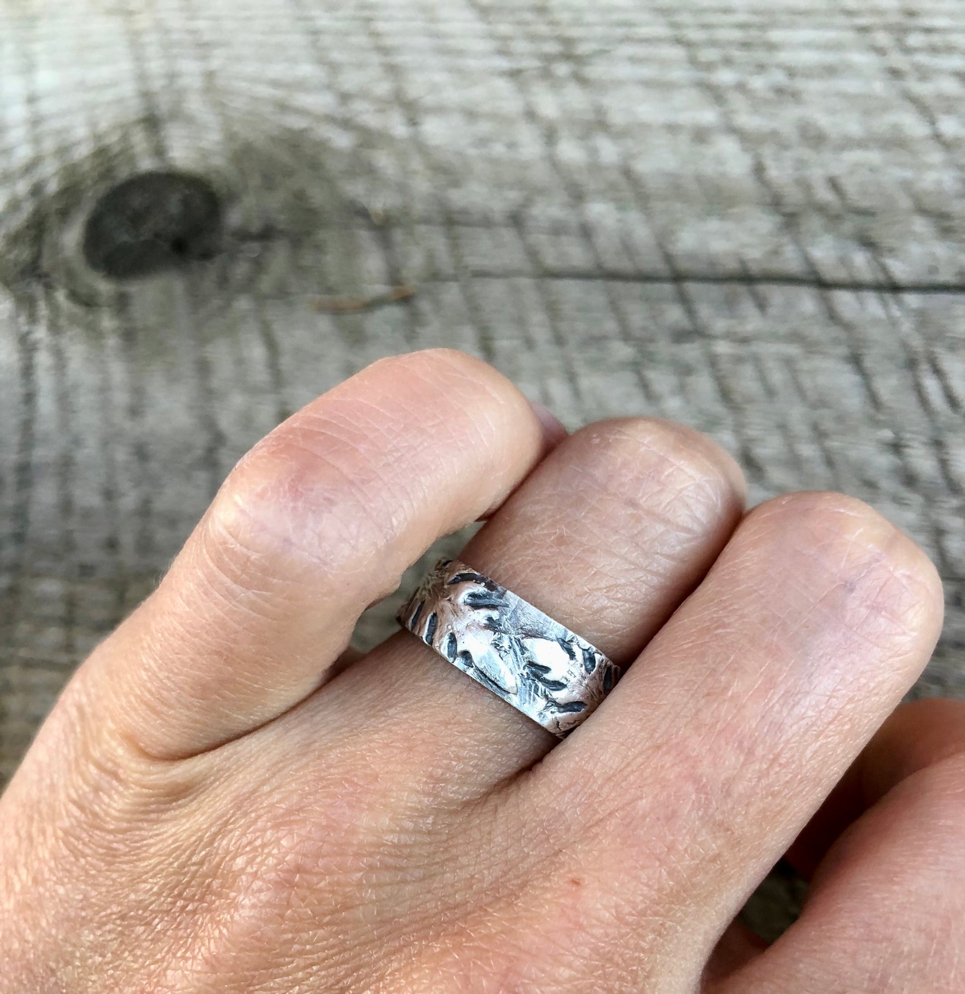 Fern Ring Band | Recycled Sterling Silver-7