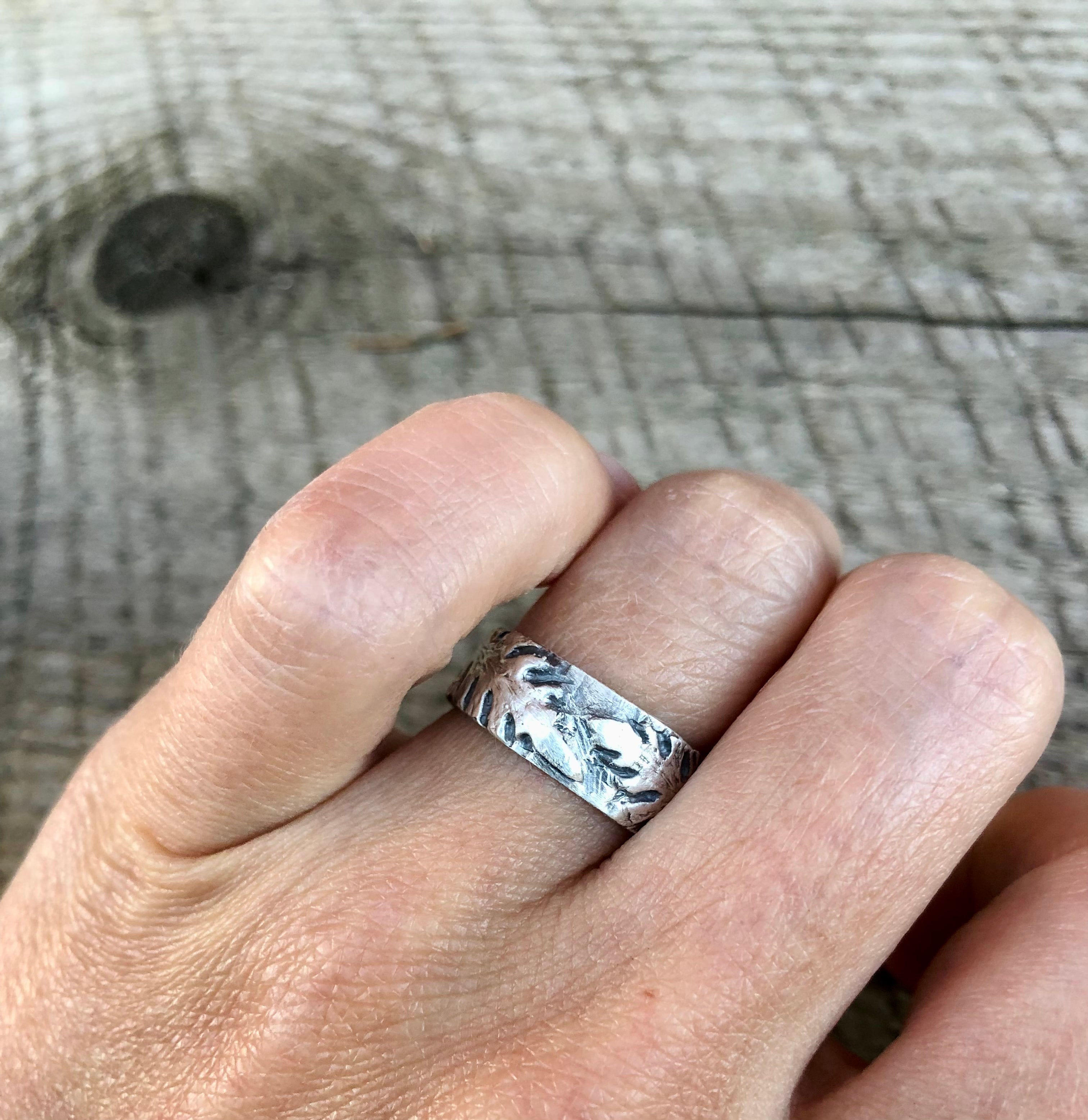 Fern Ring Band | Recycled Sterling Silver-zoom-7