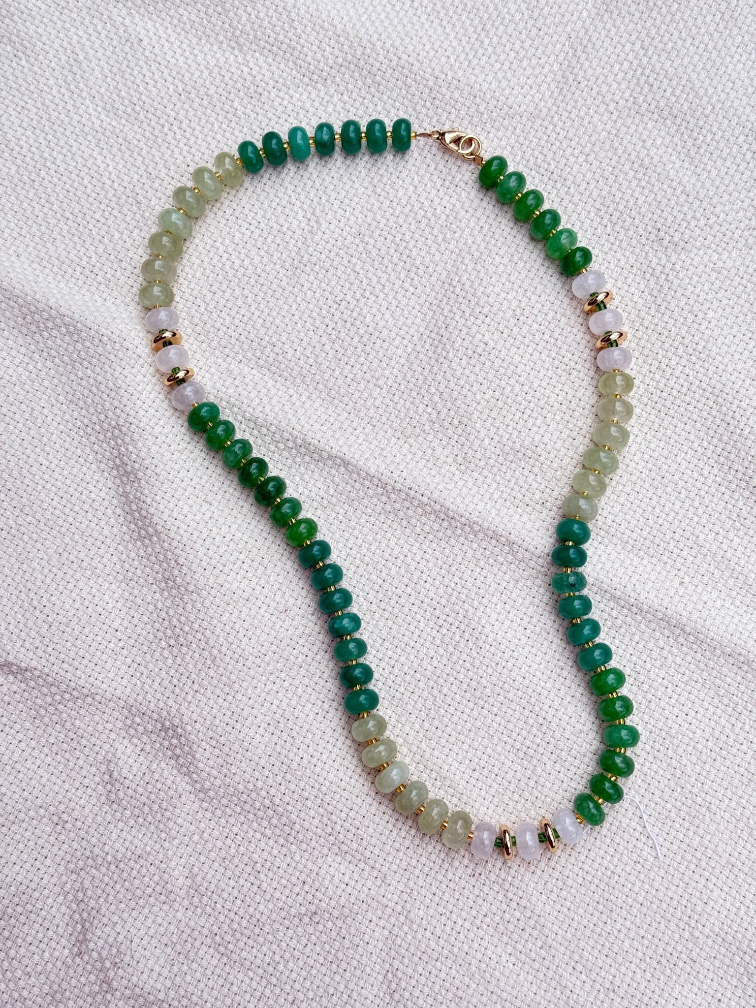 Lucky Gradient Beaded Necklace - Aware House - Honey Loom Designs -