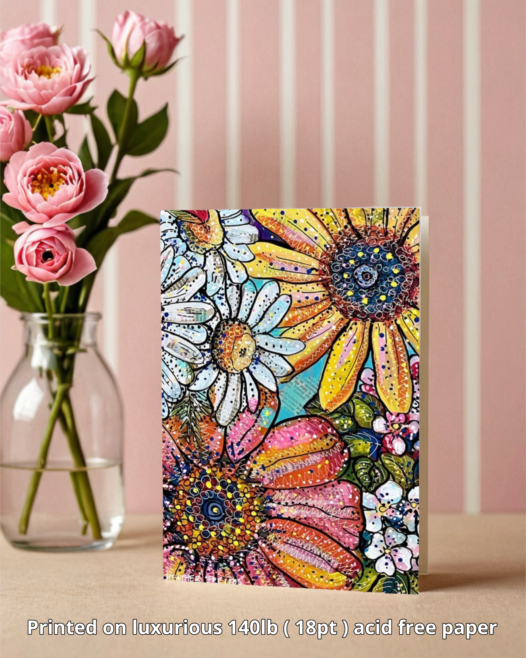 Flower Power Greeting Card Fine Art Print-zoom-3