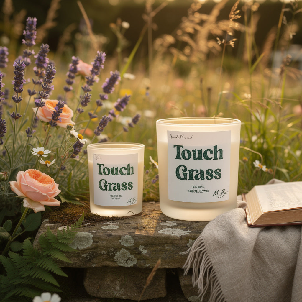 Touch Grass Beeswax Candle-16