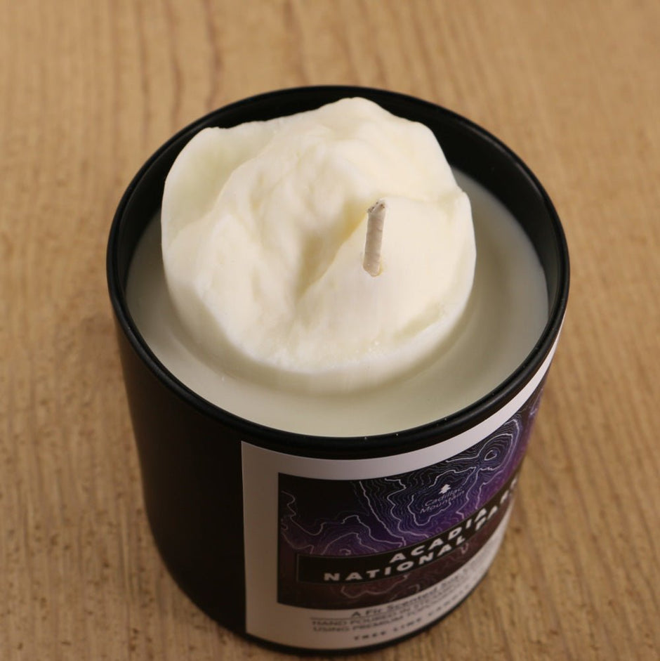 Acadia National Park Candle | 3D Cadillac Mountain Soy Candle - Aware House - Tree Line Candle Co - 