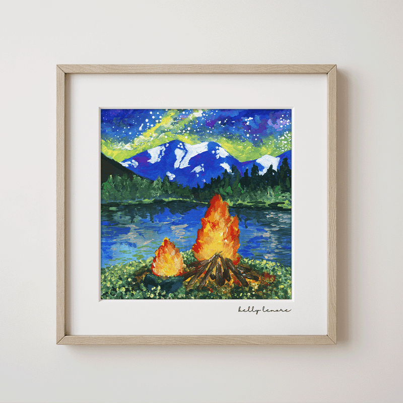 Campfire Painting | Fine Art Print-zoom-
