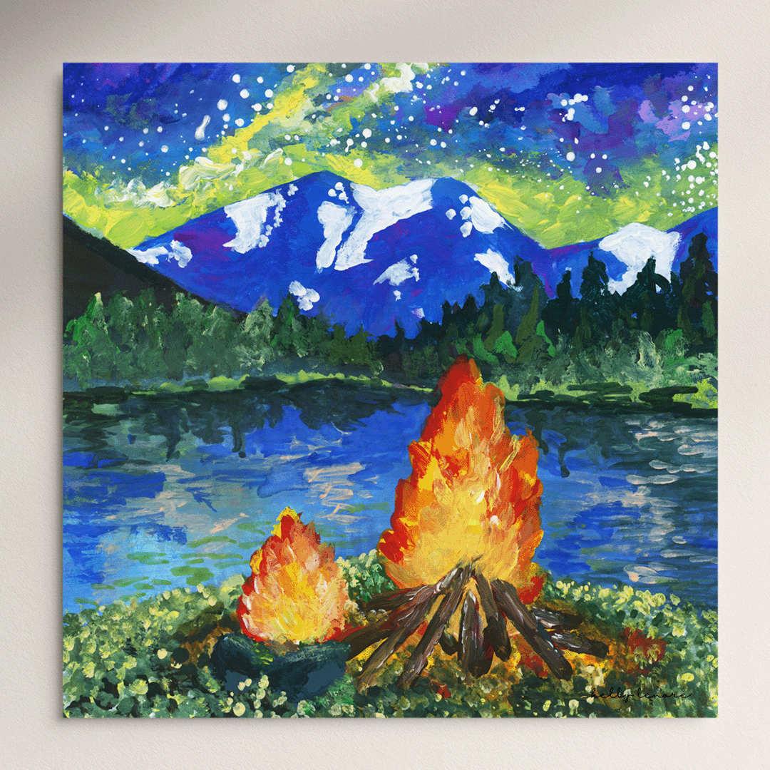 Campfire Painting | Fine Art Print-zoom-1