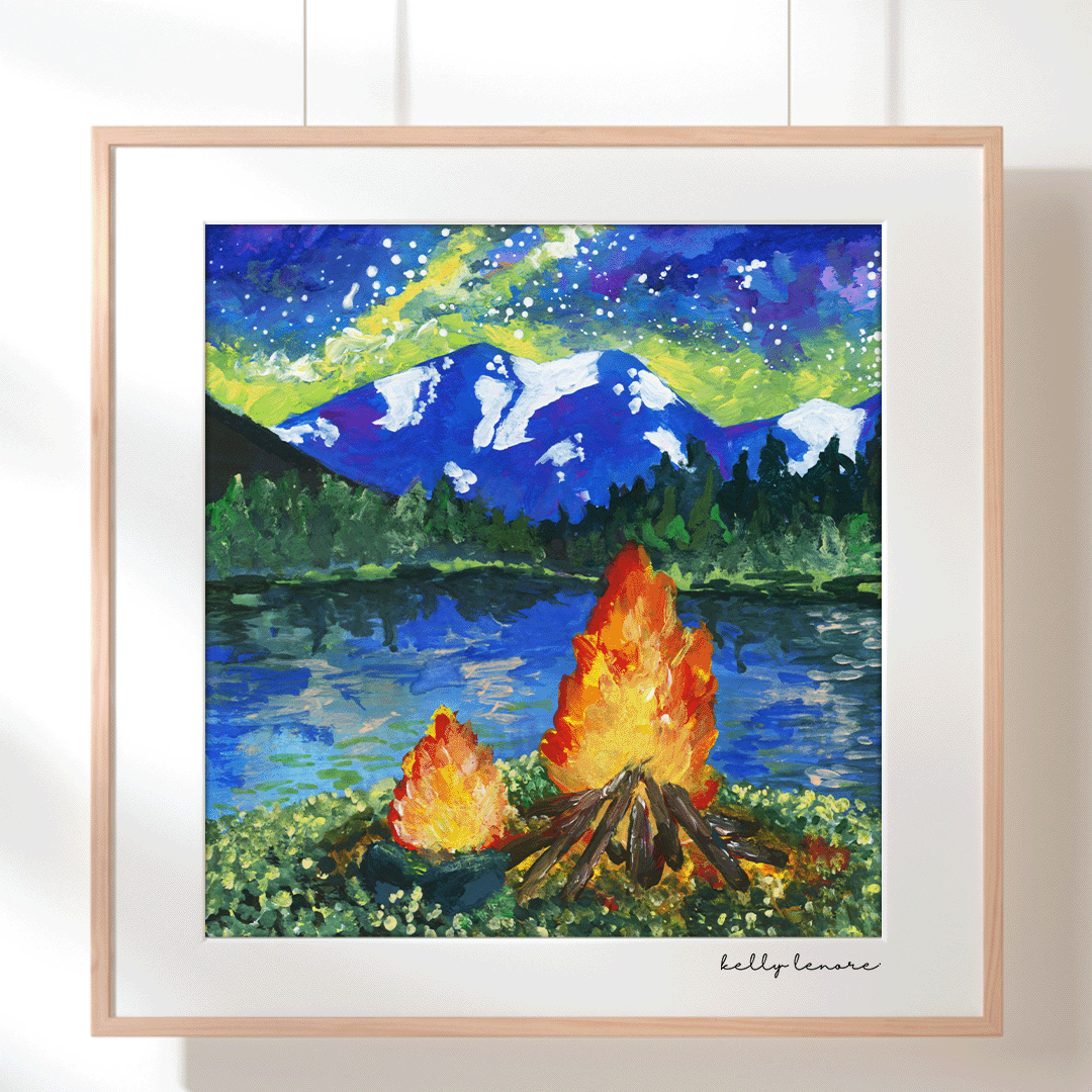 Campfire Painting | Fine Art Print-zoom-7