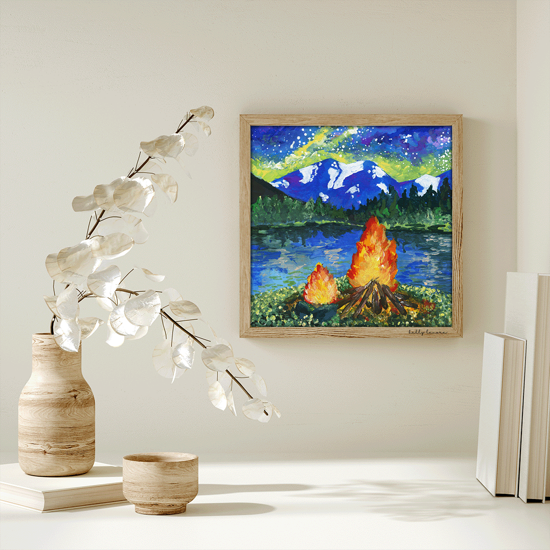 Campfire Painting | Fine Art Print-zoom-6
