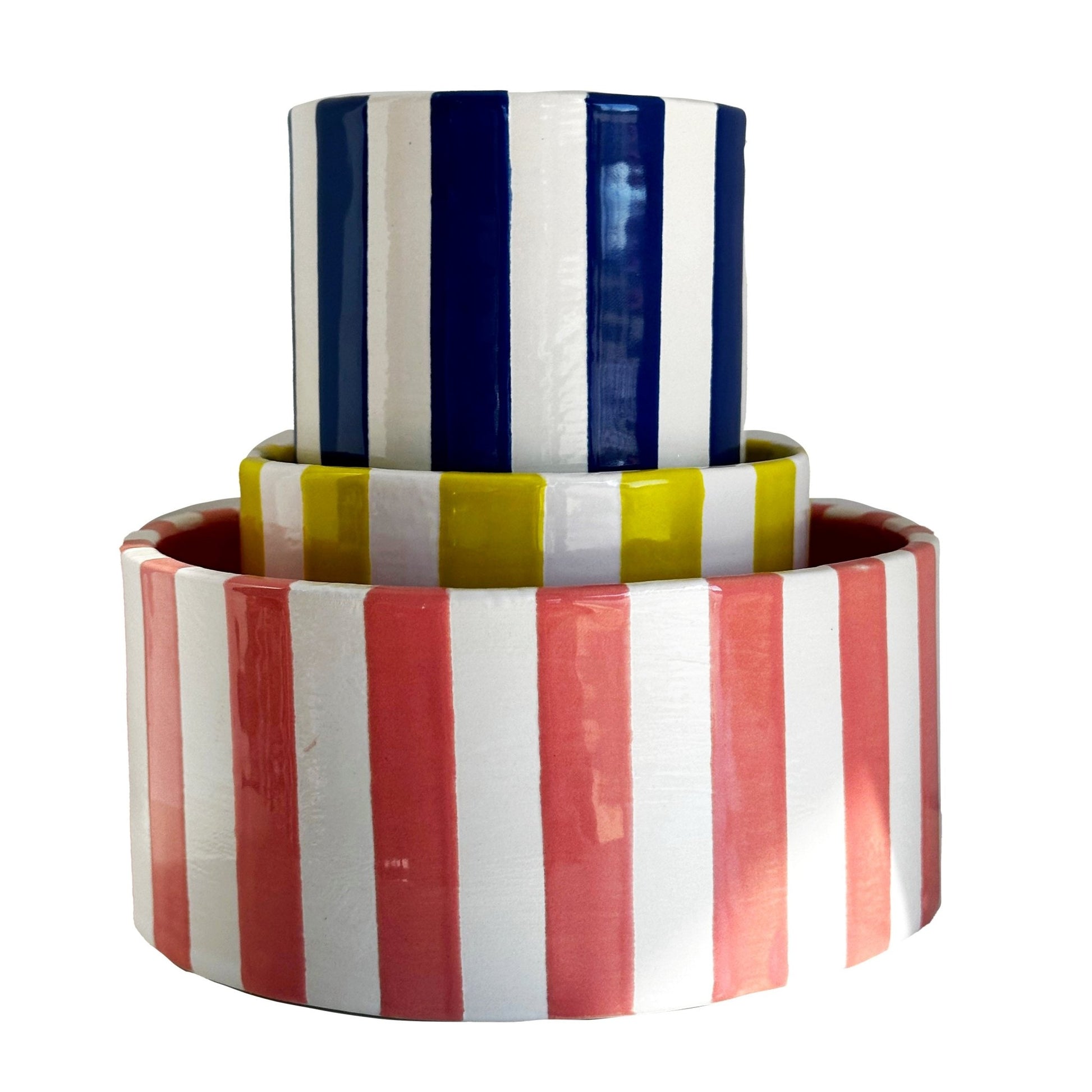 Big Top Stripes Candle & Vase - Aware House