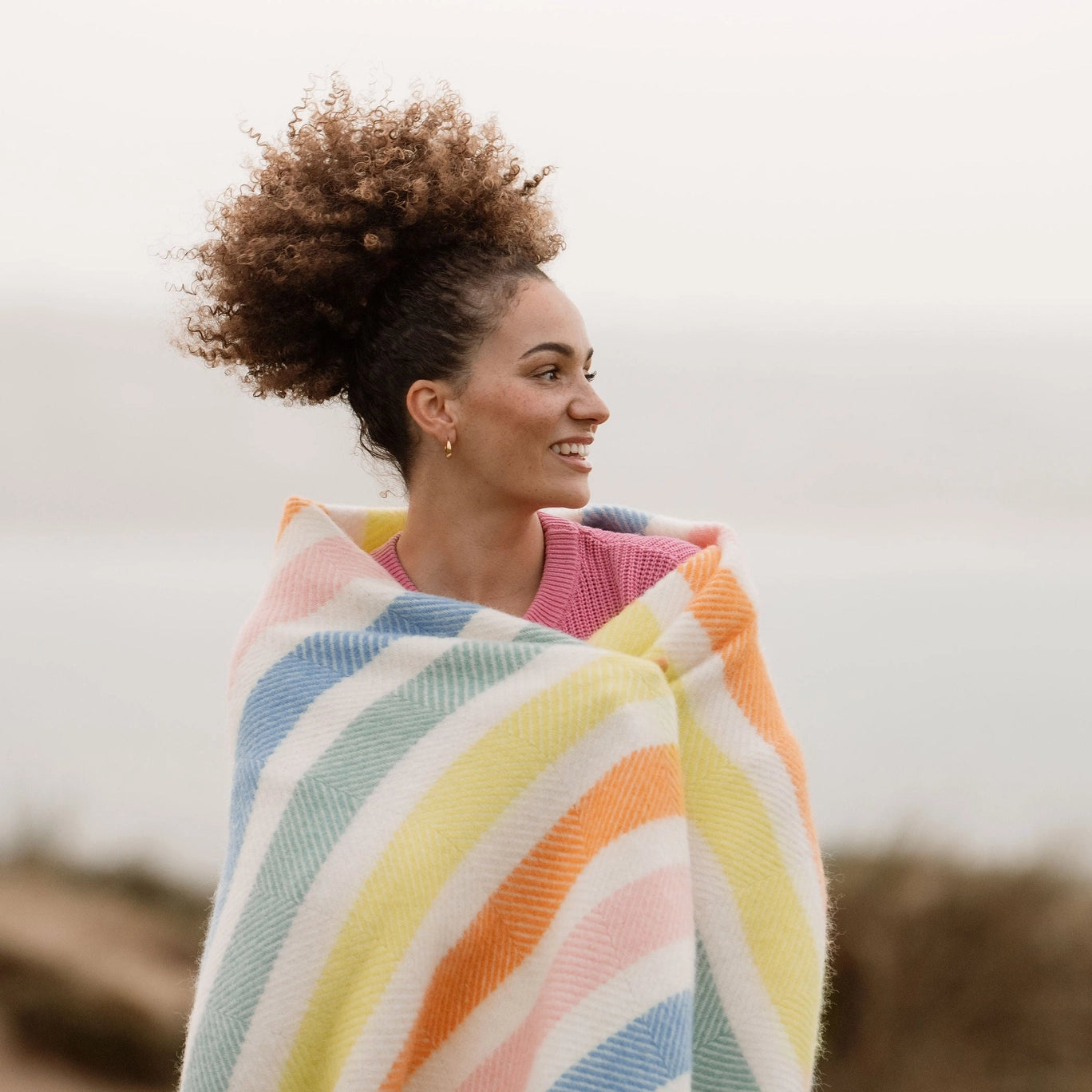 Candy Stripe Wool Blanket