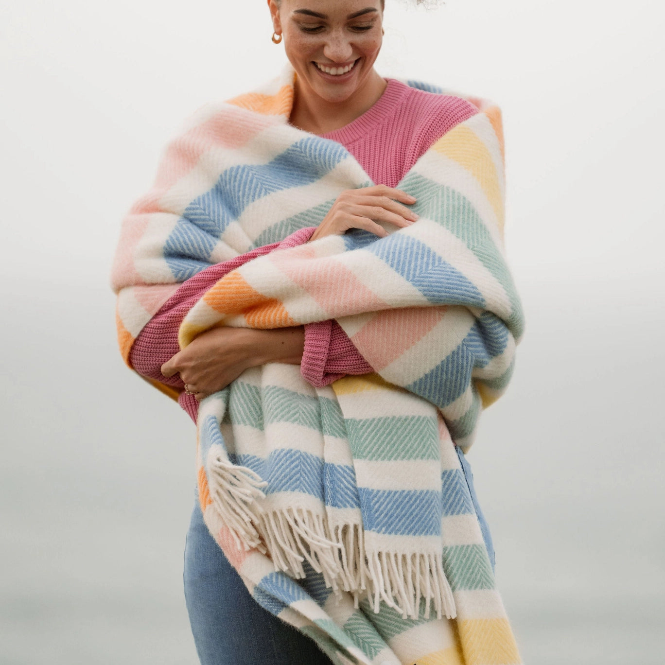 Candy Stripe Wool Blanket