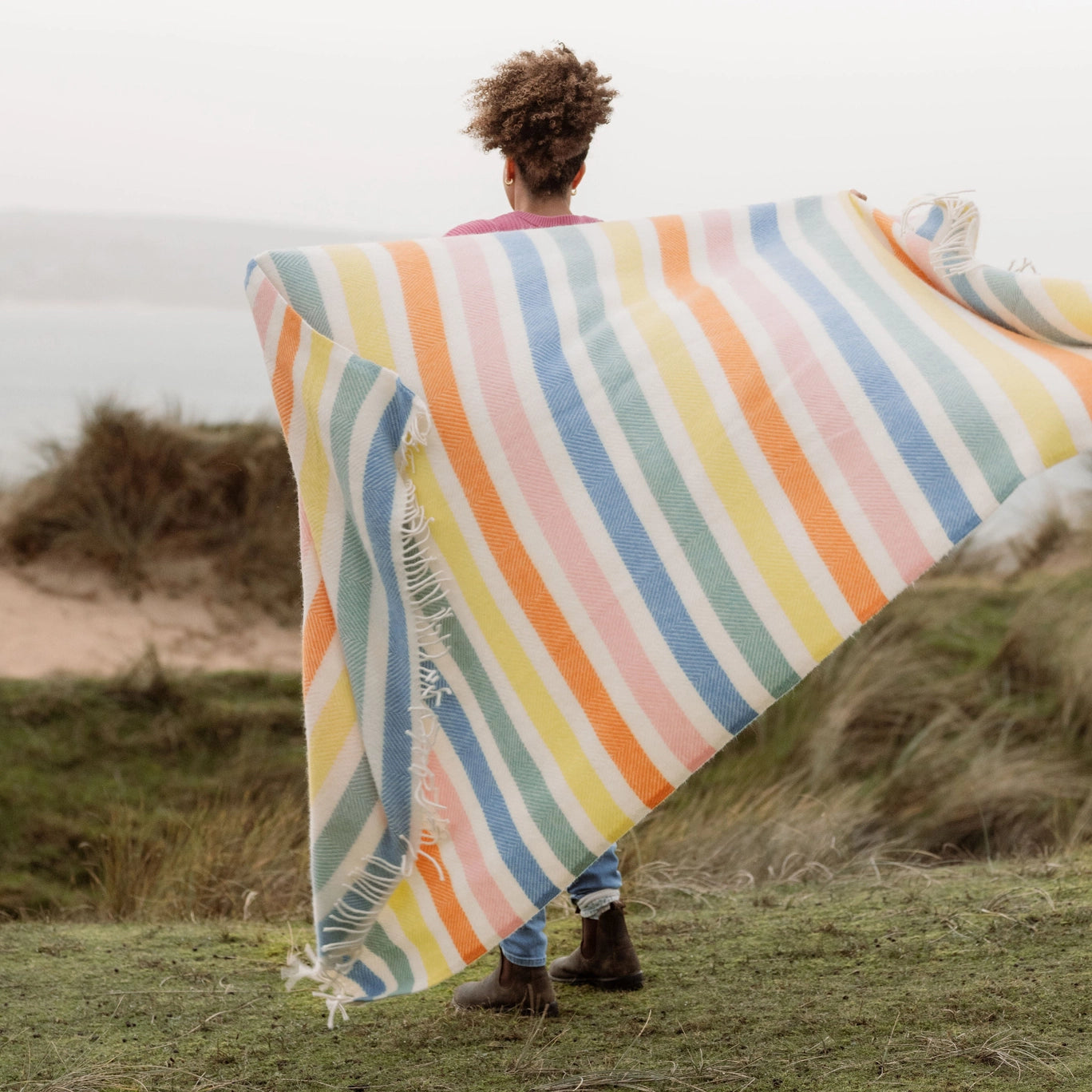 Candy Stripe Wool Blanket