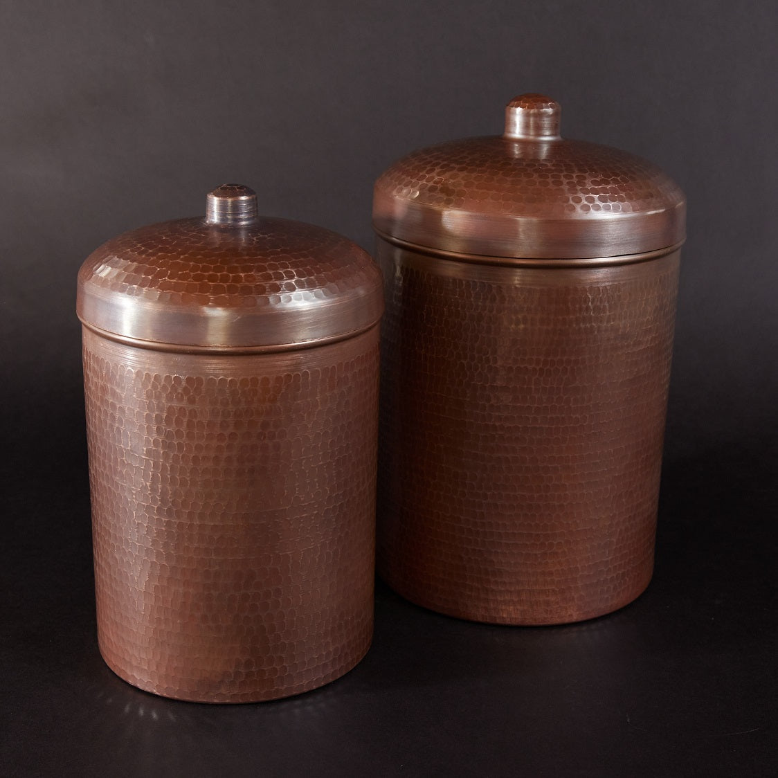 Copper Kitchen Canisters | Large Set, 2 Pieces