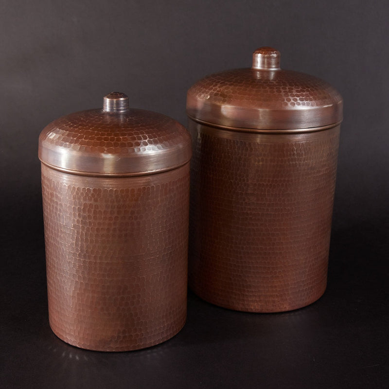Copper Kitchen Canisters | Large Set, 2 Pieces-zoom-