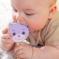 Grasp & Giggle Bear Rattle - Aware House - Miller Boys Vintage Toys -