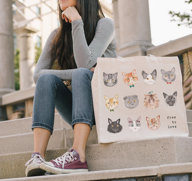 Cat Lover Tote Bag-zoom-