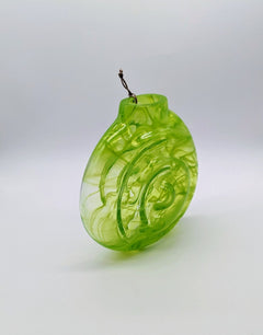 Chartreuse Green Hanging Ripple Vase - Aware House