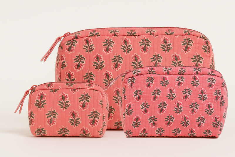 Pink Field Cosmetic Bag-zoom-