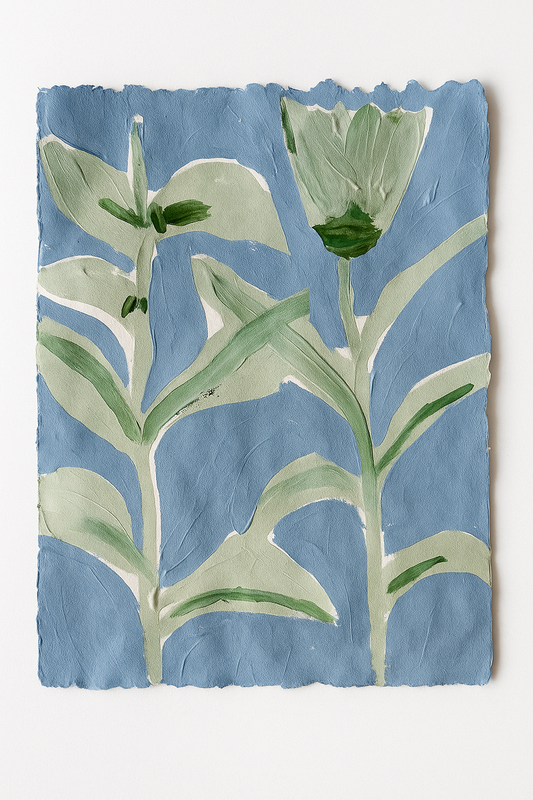 Floral Stems Acrylic Painting