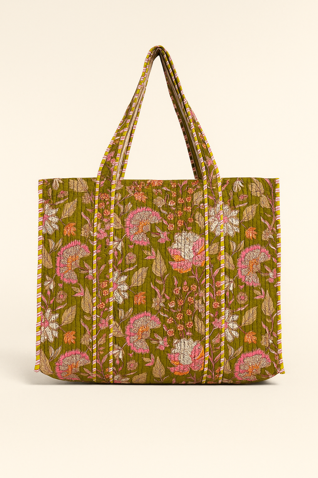 Green Floral Tote-zoom-1