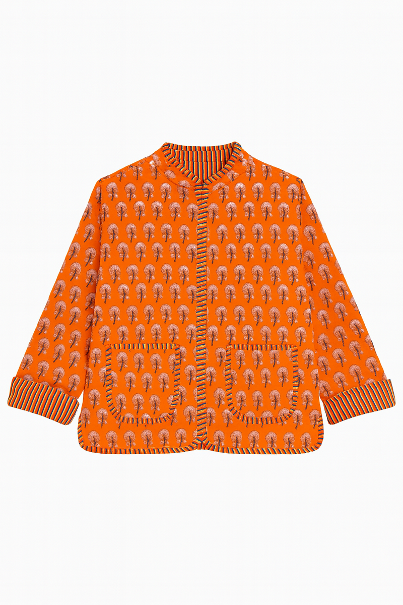 The Charlotte Jacket in Poppy Orange-zoom-