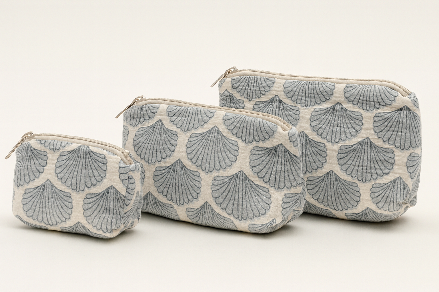Blue Shells Cosmetic Bag