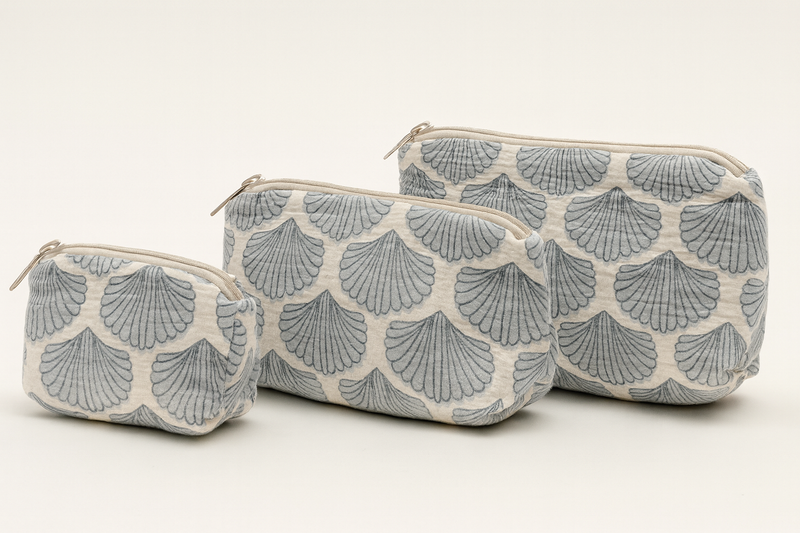 Blue Shells Cosmetic Bag-zoom-