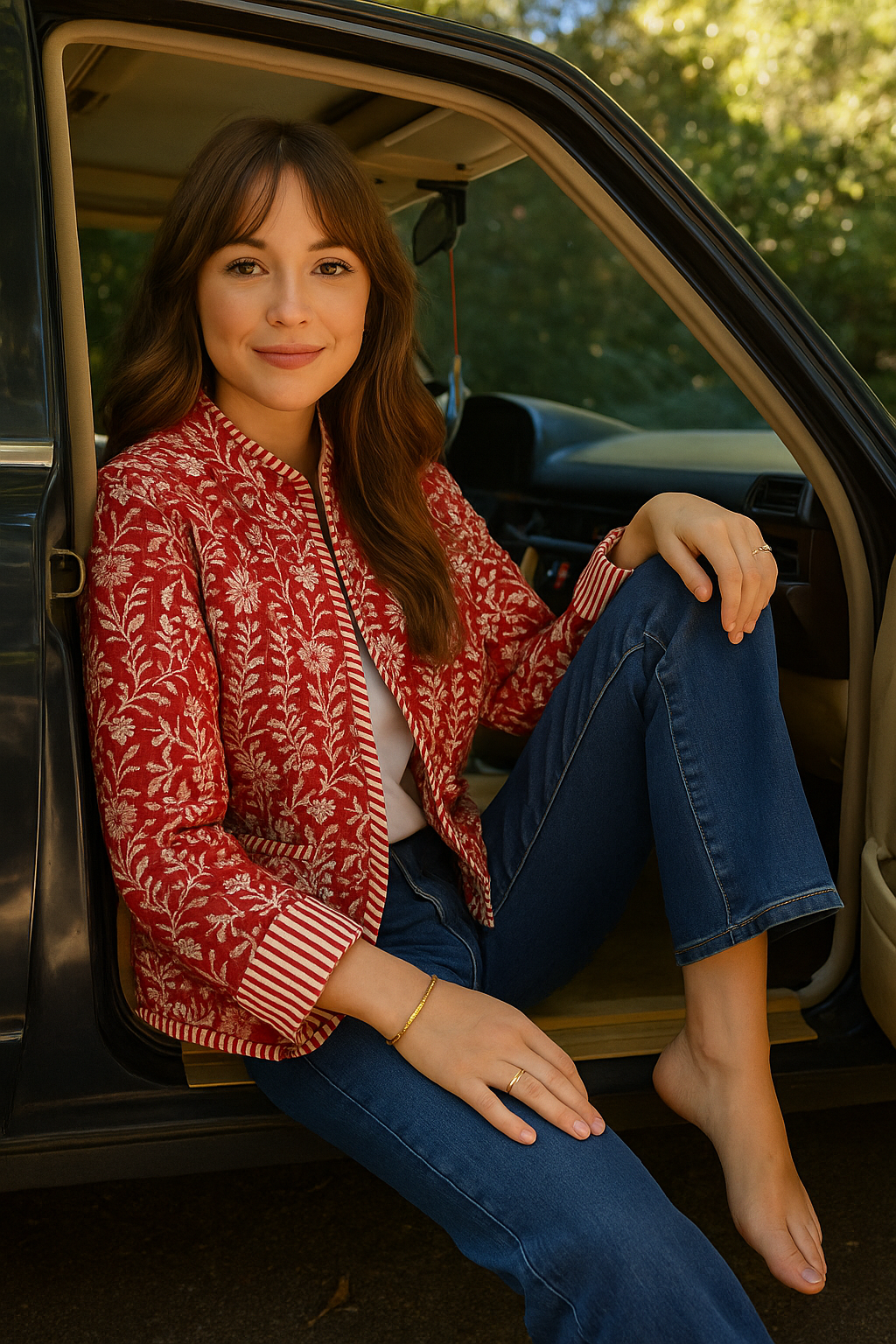 The Charlotte Jacket in Crimson Bloom-zoom-1