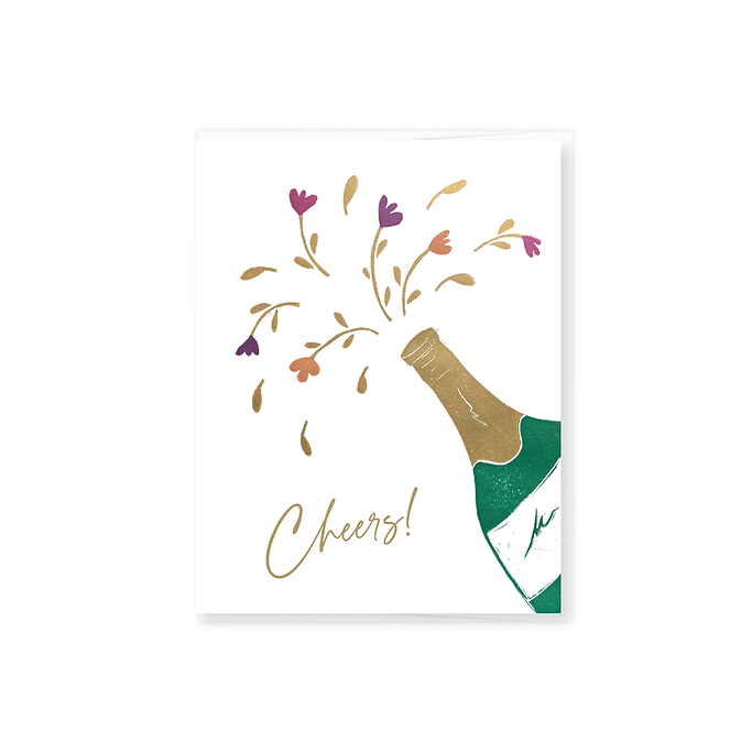Champagne Cheers Celebration Greeting Card