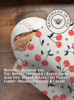 Beeswax Bread Bag | Reusable Cotton Food Storage Bag - Aware House - Five Oaks Farm -