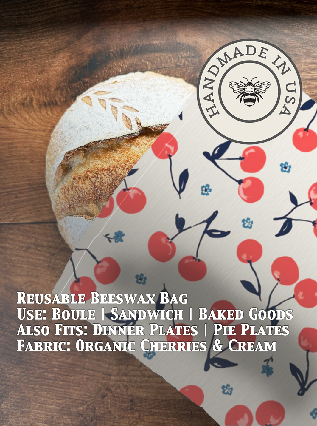 Beeswax Bread Bag | Reusable Cotton Food Storage Bag-zoom-46