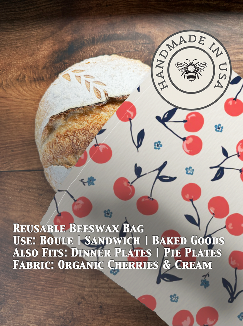 Beeswax Bread Bag | Reusable Cotton Food Storage Bag-zoom-