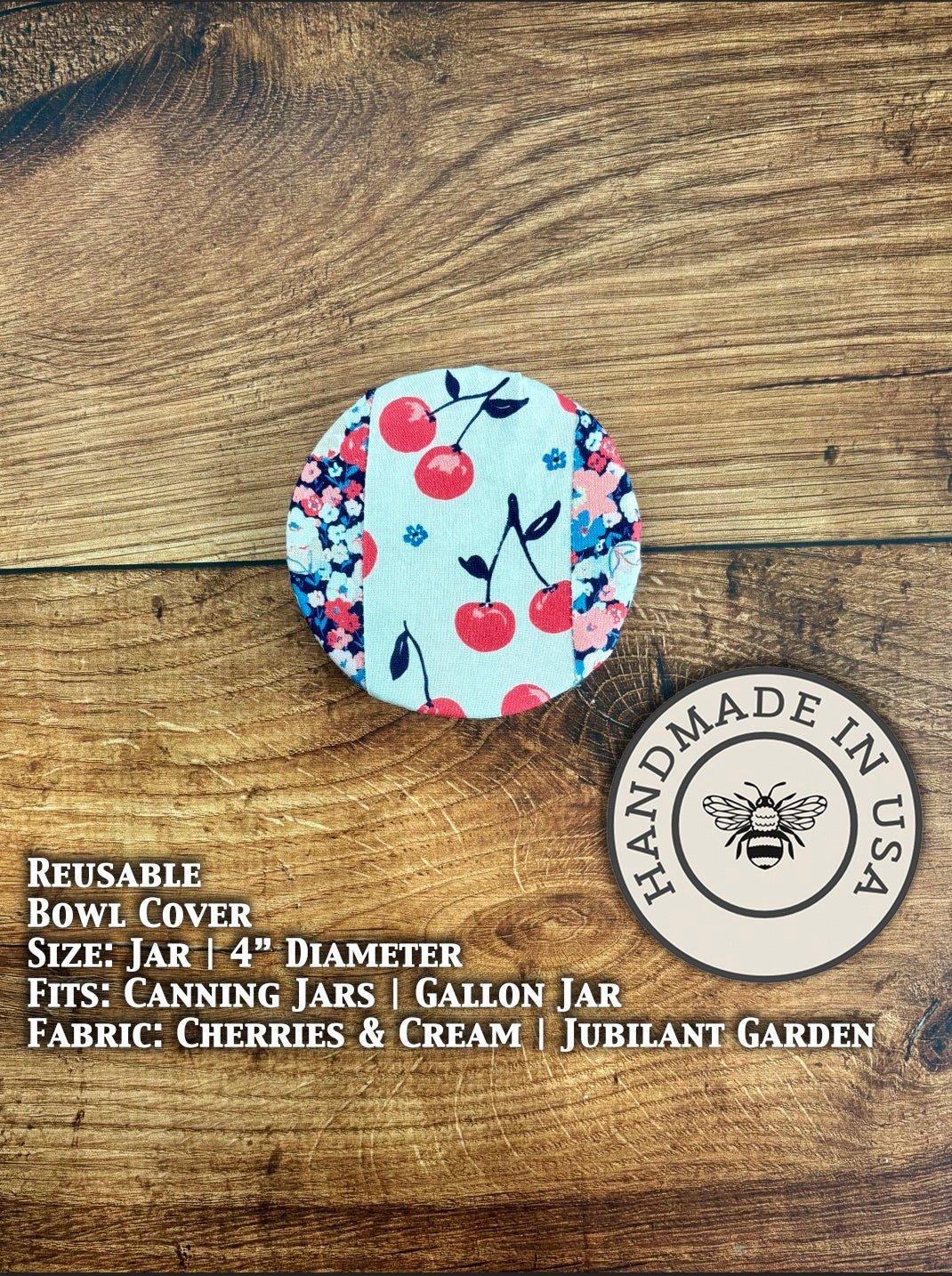 Reusable Cotton Jar & Bowl Covers | Eco-Friendly Kitchen Covers - Aware House - Five Oaks Farm -