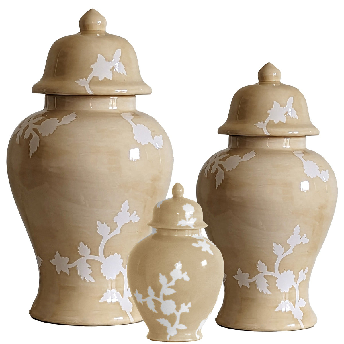 Chinoiserie Dreams Ginger Jars in Sand-1