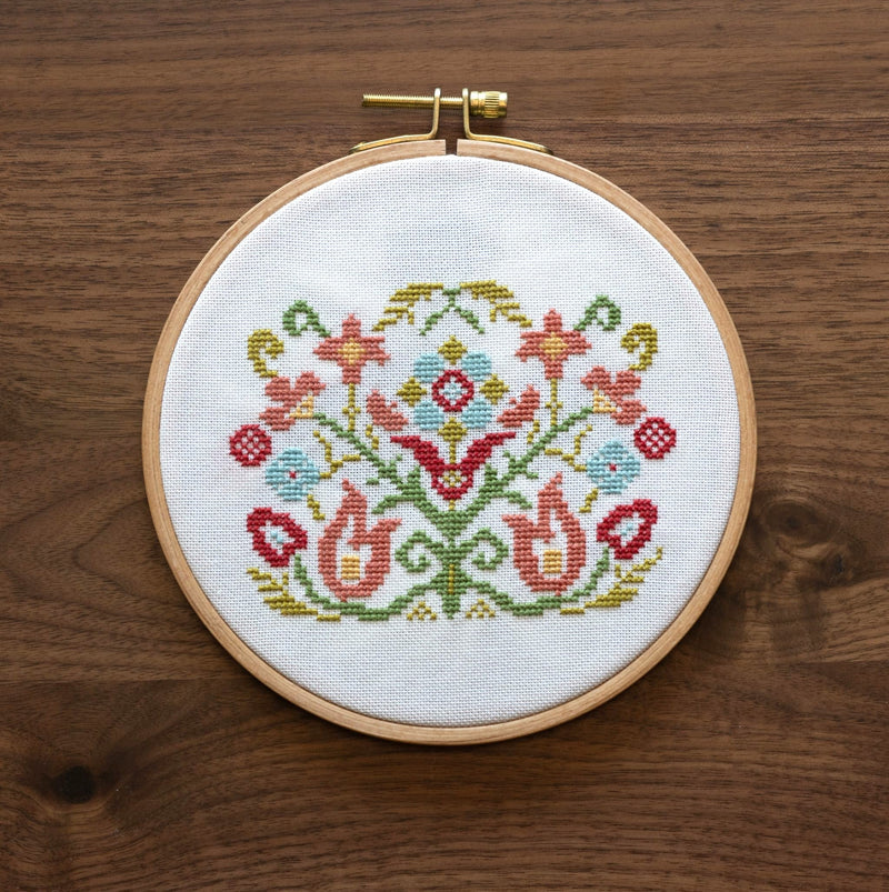 Clara's Garden Cross Stitch Hoop Kit-zoom-